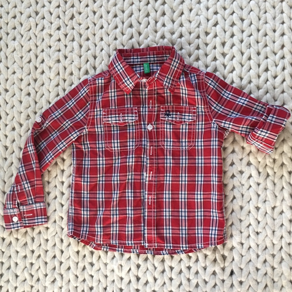 Benetton kids button up shirt